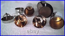 Vintage 1930's Beautiful German Silver Plate Cocktail Shaker 8 Piece Set Rare