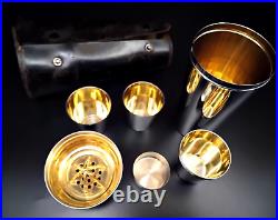 Vintage 1930's German Silver Plate Cocktail Shaker 7 Piece Set Rare