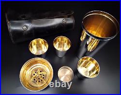 Vintage 1930's German Silver Plate Cocktail Shaker 7 Piece Set Rare