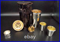 Vintage 1930's German Silver Plate Cocktail Shaker 7 Piece Set Rare