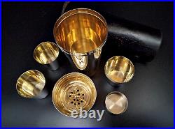Vintage 1930's German Silver Plate Cocktail Shaker 7 Piece Set Rare