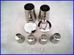 Vintage 1930's German Silver Plate Cocktail Shaker 8 Piece Set Rare