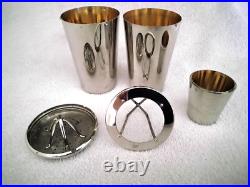 Vintage 1930's German Silver Plate Cocktail Shaker 8 Piece Set Rare
