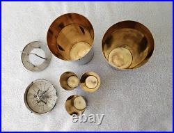 Vintage 1930's German Silver Plate Large Cocktail Shaker 7 Piece Set Rare