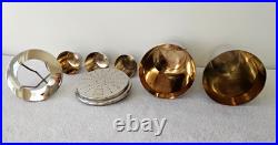 Vintage 1930's German Silver Plate Large Cocktail Shaker 7 Piece Set Rare