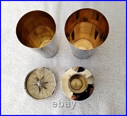 Vintage 1930's German Silver Plate Large Cocktail Shaker 7 Piece Set Rare