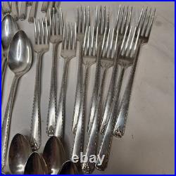 Vintage 1945 Oneida Prestige BORDEAUX Silver Plate Flatware 78 Piece Lot Spoons Vintage 1945 Oneida Prestige BORDEAUX Silver Plate Flatware 78 Piece Lot Spoons
