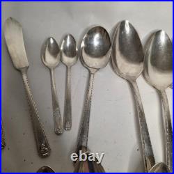 Vintage 1945 Oneida Prestige BORDEAUX Silver Plate Flatware 78 Piece Lot Spoons Vintage 1945 Oneida Prestige BORDEAUX Silver Plate Flatware 78 Piece Lot Spoons