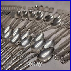 Vintage 1945 Oneida Prestige BORDEAUX Silver Plate Flatware 78 Piece Lot Spoons Vintage 1945 Oneida Prestige BORDEAUX Silver Plate Flatware 78 Piece Lot Spoons
