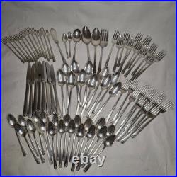 Vintage 1945 Oneida Prestige BORDEAUX Silver Plate Flatware 78 Piece Lot Spoons Vintage 1945 Oneida Prestige BORDEAUX Silver Plate Flatware 78 Piece Lot Spoons