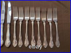 Vintage 1953 GORHAM 51 Piece Silver Plate Service for 8 New Elegance Flatware