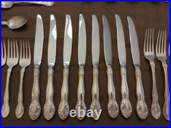 Vintage 1953 GORHAM 51 Piece Silver Plate Service for 8 New Elegance Flatware