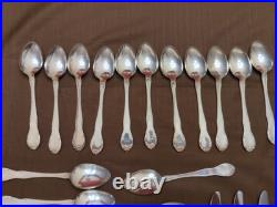 Vintage 1953 GORHAM 51 Piece Silver Plate Service for 8 New Elegance Flatware