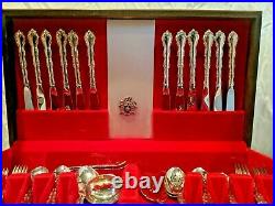 Vintage 1968 Towle Sterling Silver-Plated Set 71 Pieces with Rare, Large Case
