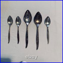 Vintage 39 Piece Oneida Community Silver plate Flatware Winsome Pattern 1959