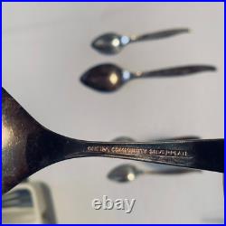 Vintage 39 Piece Oneida Community Silver plate Flatware Winsome Pattern 1959