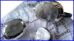 Vintage 3 Piece Silverplate Tea Set Sugar Bowl Creamer Warranted PD SolderedEPNS