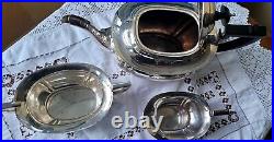 Vintage 3 Piece Silverplate Tea Set Sugar Bowl Creamer Warranted PD SolderedEPNS