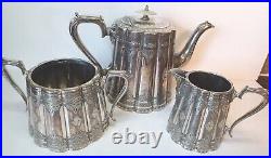 Vintage 3 piece Silver Plated EPNS Tea Set Made In England