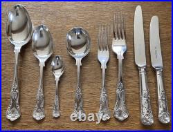 Vintage 44 Piece Silver Plated Canteen of Cutlery for 6 Sheffield Made Kings