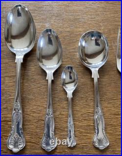 Vintage 44 Piece Silver Plated Canteen of Cutlery for 6 Sheffield Made Kings