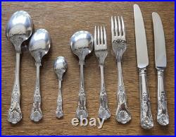 Vintage 44 Piece Silver Plated Canteen of Cutlery for 6 Sheffield Made Kings
