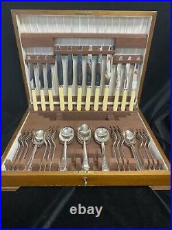 Vintage 46 Piece Canteen Cutlery by Fattorini & Sons and Cobb & Co Ltd Art Deco