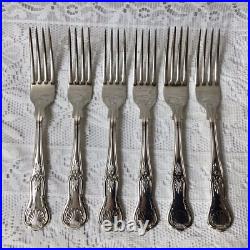 Vintage 48 Piece Silver Plate Kings Pattern 6 Place Cutlery Set, Some Elkington