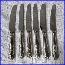 Vintage 48 Piece Silver Plate Kings Pattern 6 Place Cutlery Set, Some Elkington
