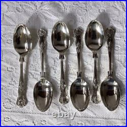 Vintage 48 Piece Silver Plate Kings Pattern 6 Place Cutlery Set, Some Elkington