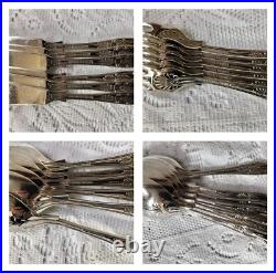 Vintage 48 Piece Silver Plate Kings Pattern 6 Place Cutlery Set, Some Elkington