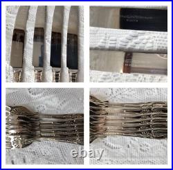 Vintage 48 Piece Silver Plate Kings Pattern 6 Place Cutlery Set, Some Elkington