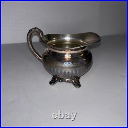 Vintage 4-Piece Silver Plate Georgian Gadroon Community Coffee Tea Drink Set