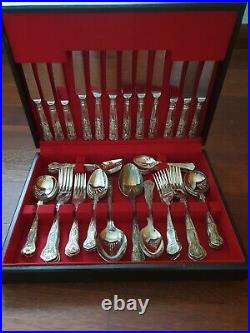 Vintage 50 Piece (6 covers) EPNS kings pattern cutlery canteen