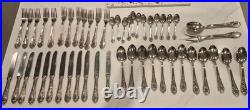 Vintage 50 piece silver plated cutlery set fork knife tea spoon serving rostfrei