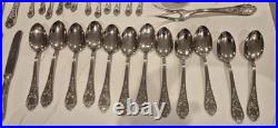 Vintage 50 piece silver plated cutlery set fork knife tea spoon serving rostfrei