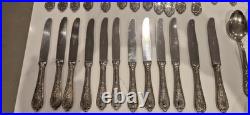 Vintage 50 piece silver plated cutlery set fork knife tea spoon serving rostfrei
