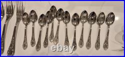 Vintage 50 piece silver plated cutlery set fork knife tea spoon serving rostfrei