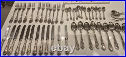 Vintage 50 piece silver plated cutlery set fork knife tea spoon serving rostfrei