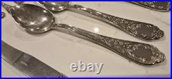 Vintage 50 piece silver plated cutlery set fork knife tea spoon serving rostfrei