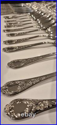Vintage 50 piece silver plated cutlery set fork knife tea spoon serving rostfrei