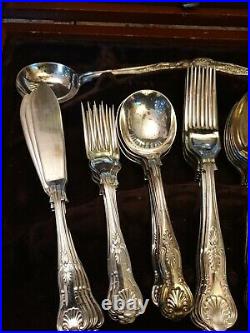 Vintage 56 Piece Canteen EPNS A1 Kings Pattern Cutlery by Cooper Ludlam