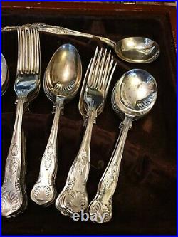 Vintage 56 Piece Canteen EPNS A1 Kings Pattern Cutlery by Cooper Ludlam