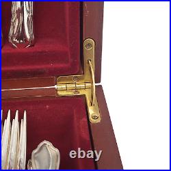 Vintage 56 Piece Silver Plated Cutlery Canteen Box Sheffield England Flatware