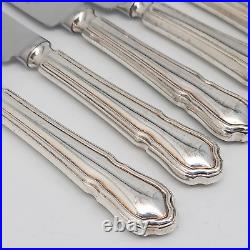 Vintage 56 Piece Silver Plated Cutlery Canteen Box Sheffield England Flatware