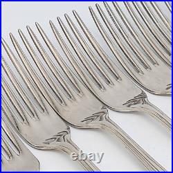 Vintage 56 Piece Silver Plated Cutlery Canteen Box Sheffield England Flatware