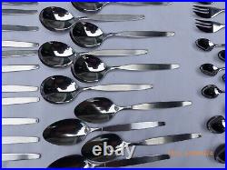 Vintage 69 Piece Oneida Community Stainless Steel Frostfire Pattern Cutlery Set