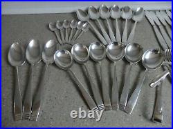 Vintage Art Deco Elkington Silver Plated Rochester Pattern Cutlery 56 Pieces