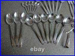 Vintage Art Deco Elkington Silver Plated Rochester Pattern Cutlery 56 Pieces