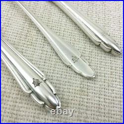 Vintage Art Deco Serving Cutlery Silver Plated Japanese Family Crest Mon Seki